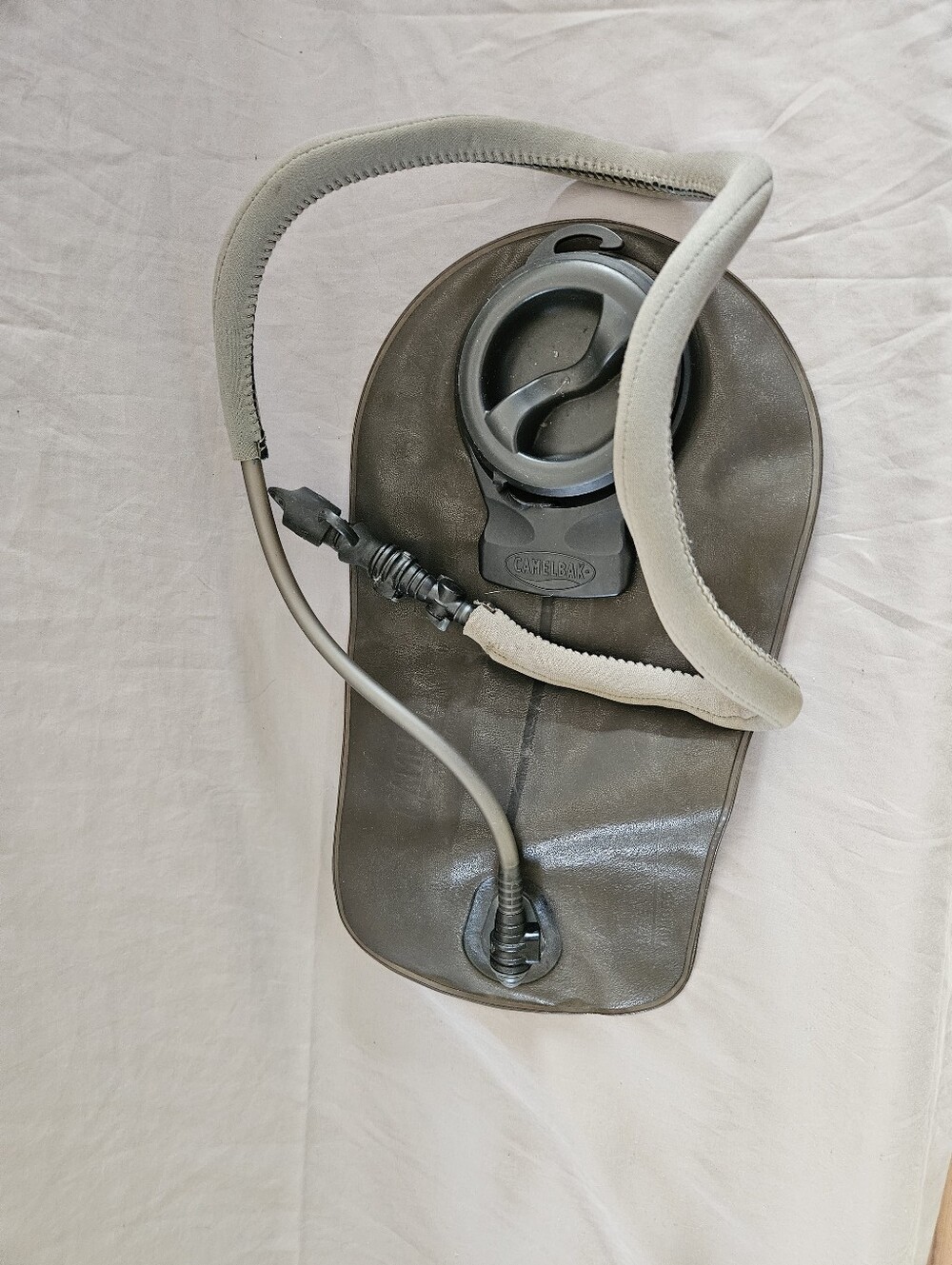 Camelbak hydration reservoir bladder in brown and beige
